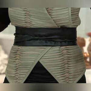 G.I.L.I. | Size XS - Small | Black Leather OBI Reversible Snake Texture Belt NWT